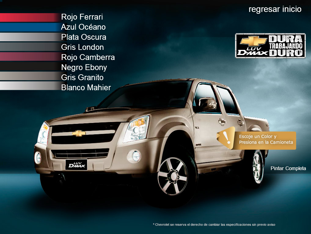 chevrolet pantallas
