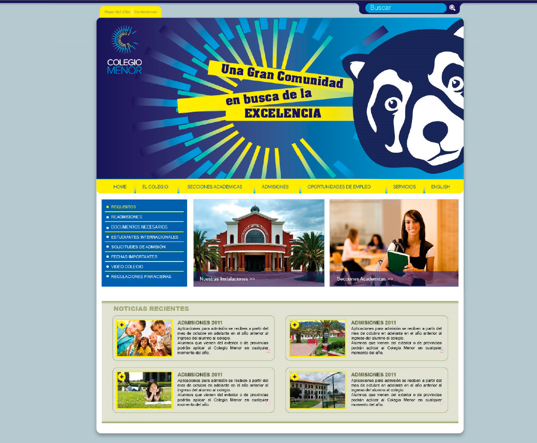 colegio menor san francisco interfaz