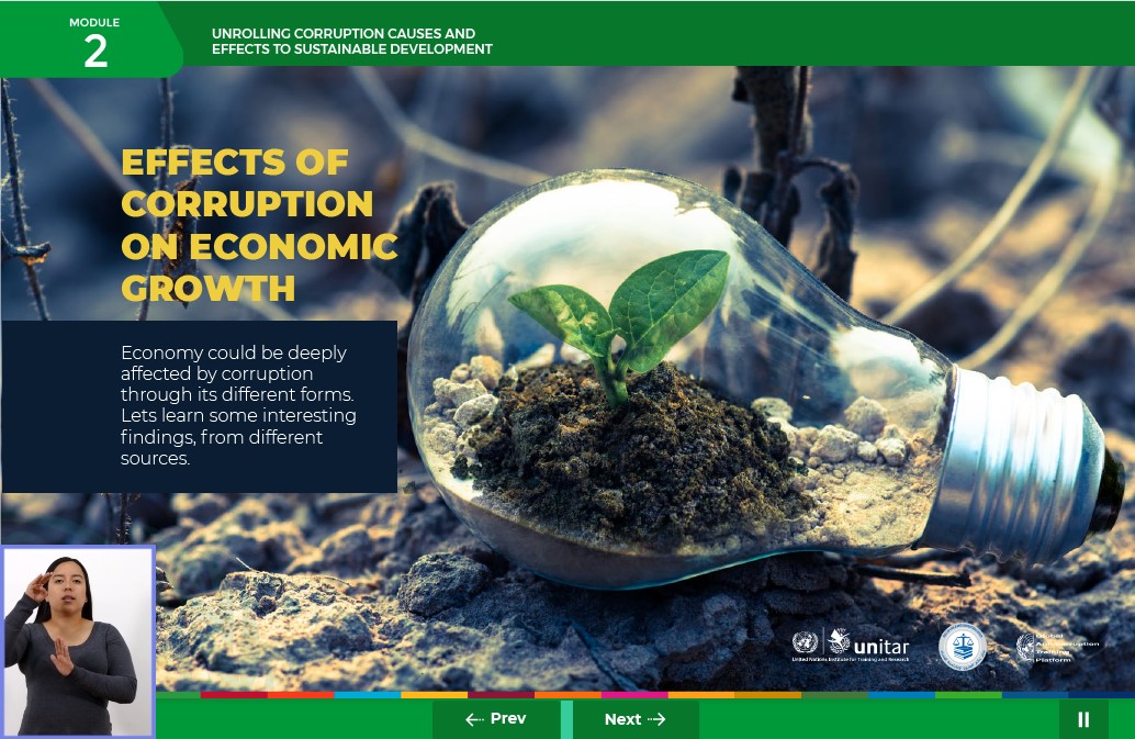 elearning unitar onu antocorrupcion y desarrollo sostenible educacion online