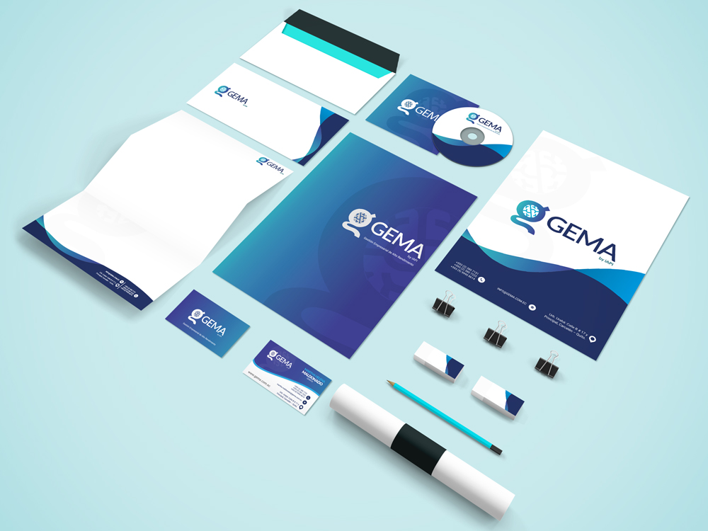 gema tarjetas papeleria corporativa branding
