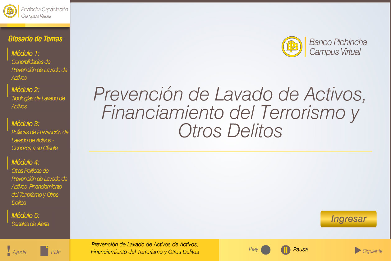 lavado activos pichincha